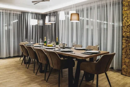 Chalet Mozart master bedroom king-size suite with alpine view fractional chalet ownership