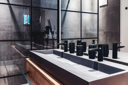 Chalet Mozart bar with wine refrigerator entertainment area fractional chalet Austria