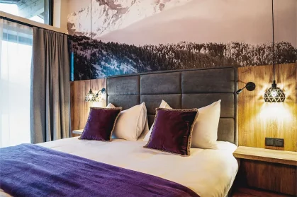 Chalet Mozart private terrace with panoramic alpine view fractional ownership Austria