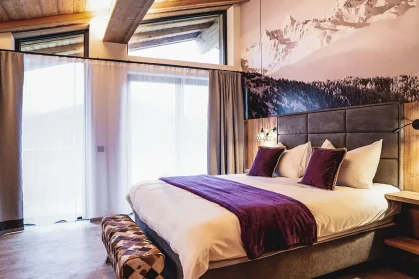 Chalet Mozart snow-covered facade winter exterior fractional chalet Piesendorf