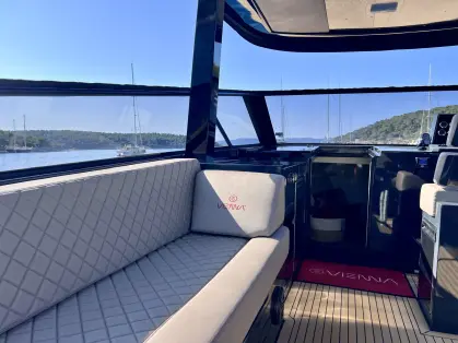 Yacht Vienna2 teak deck social lounge fractional yacht ownership